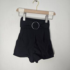 Pinky Pinups Bathing Suit Bottom Size Small Black Retro Belted